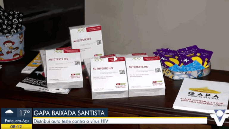 Bom Dia Região: Gapa de Santos distribui gratuitamente autotestes para detecção do vírus HIV